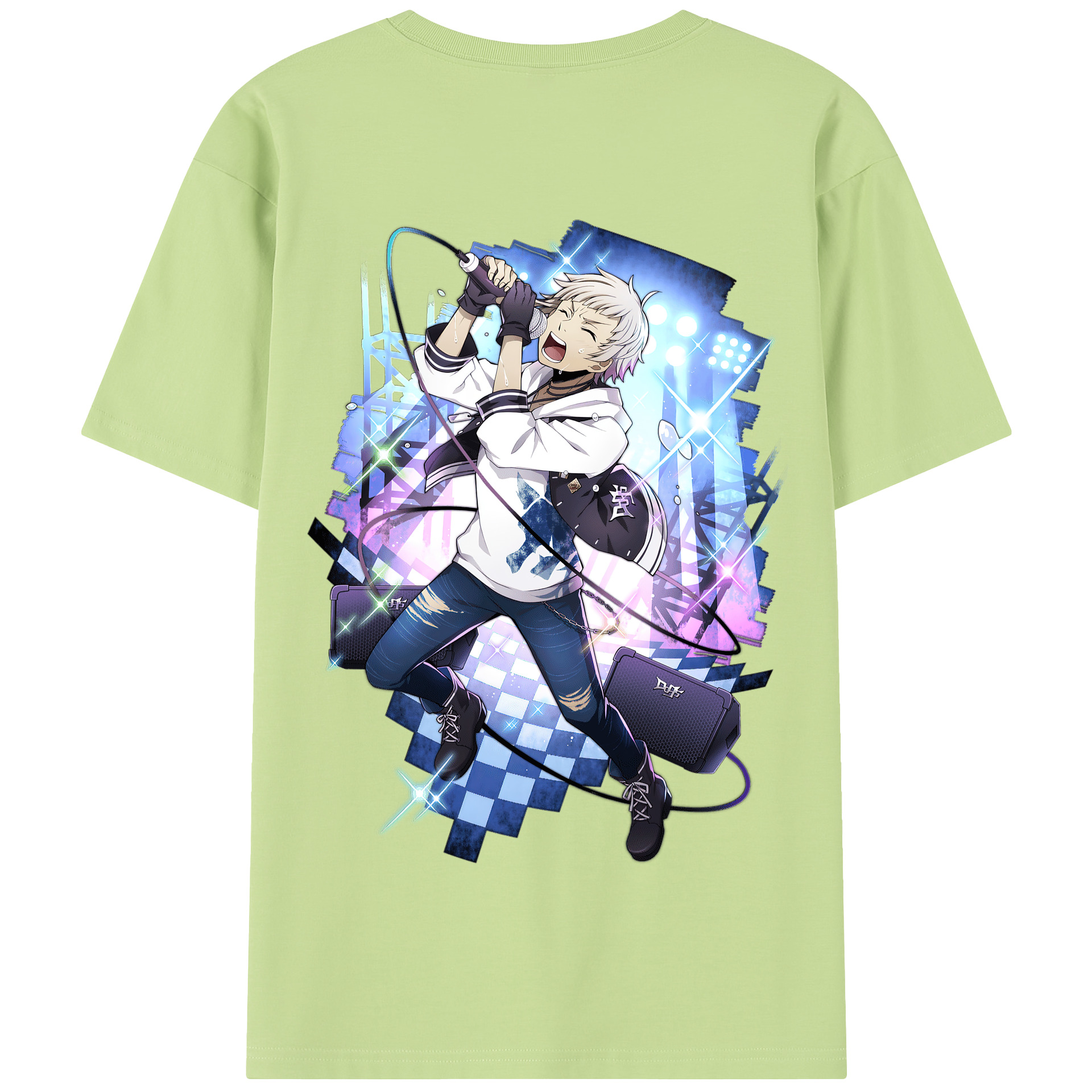 （画像用） 文豪ストレイドッグス Bungo Stray Dogs 綿100％半袖Tシャツ（背面プリント）